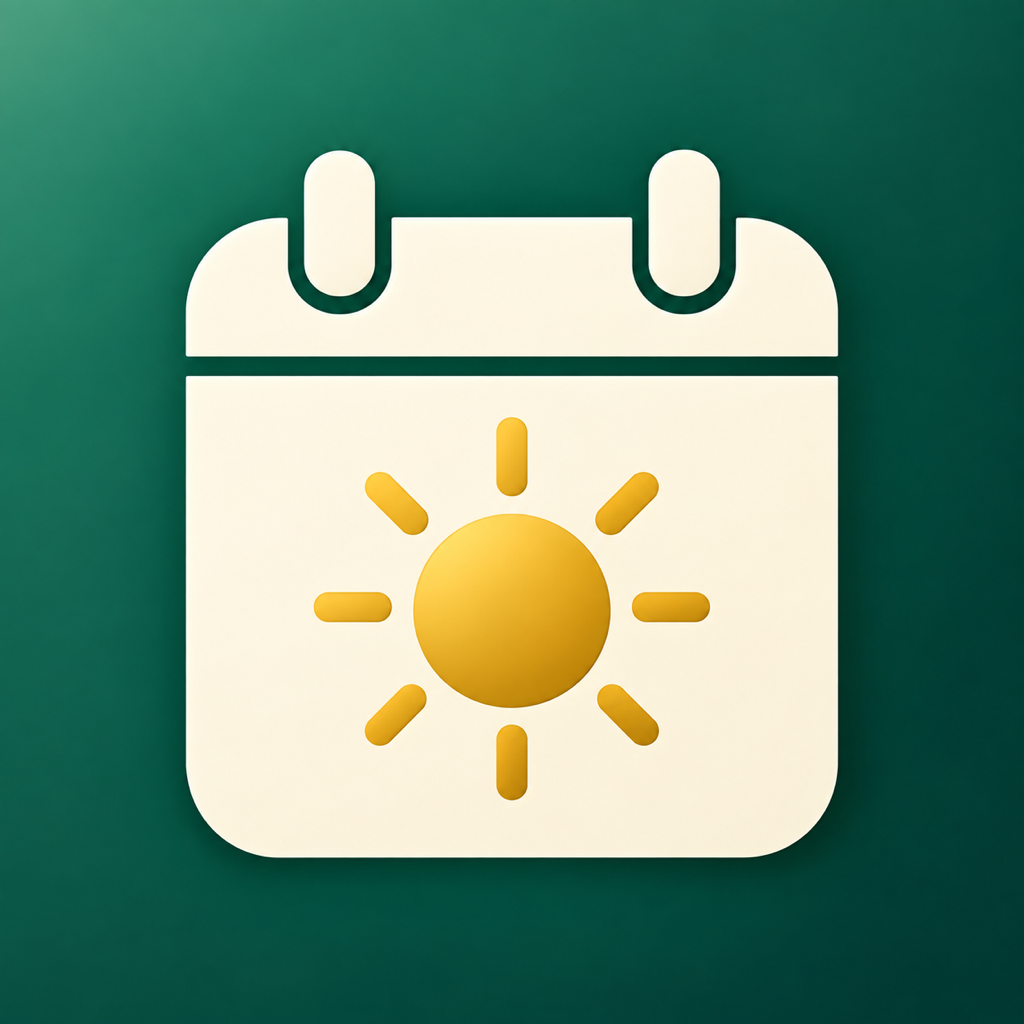 Age Calculator calendar and sun icon